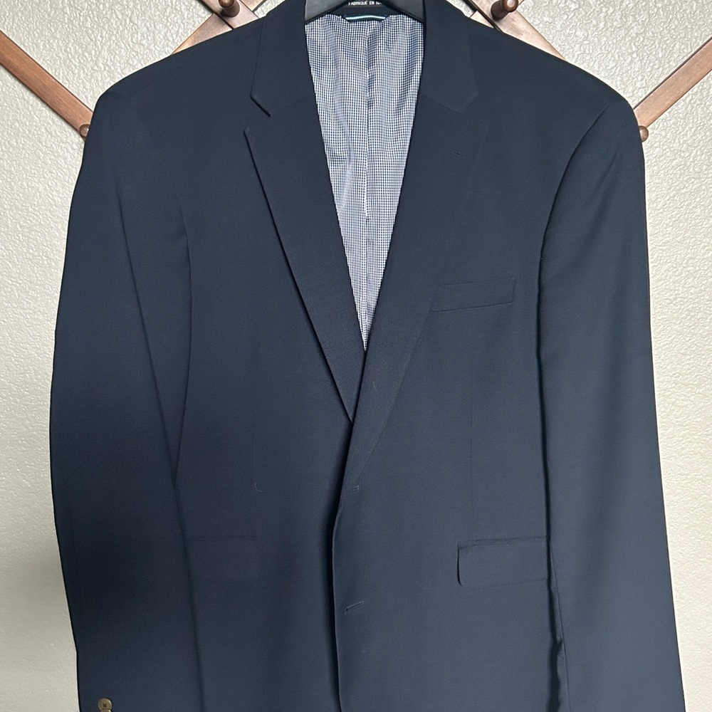 Men's Tommy Hilfiger Navy Single-Breasted Blazer Size 44L